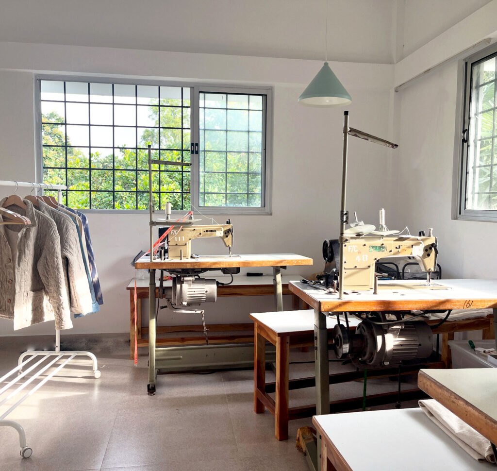 Workshop flooded in morning light